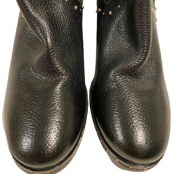 Italian leather boots NAPOLEON US 6.5-7 EU 37 Black Leather - Picture 4 of 9